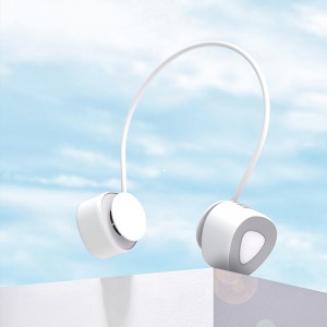 FB03 Mini Hand Free Neck Fan Portable Hanging Cooling Fan USB Rechargeable Neck Fan for Outdoor Sport